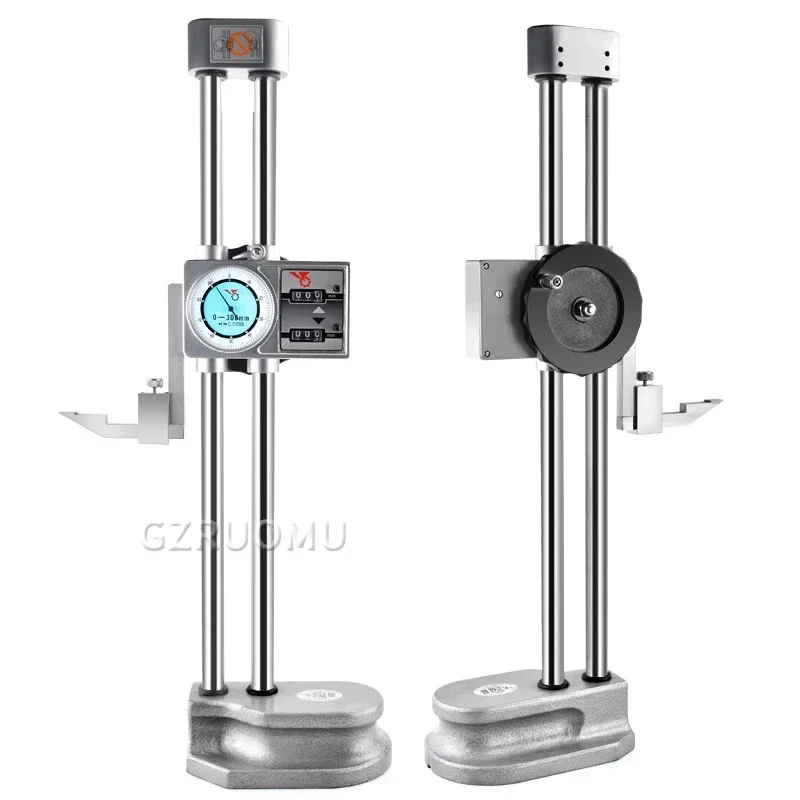 

0-1000MM Height Gauge With Dial Height Vernier Caliper Ruler Precision Double Column Woodworking Table Marking Measurement Ruler