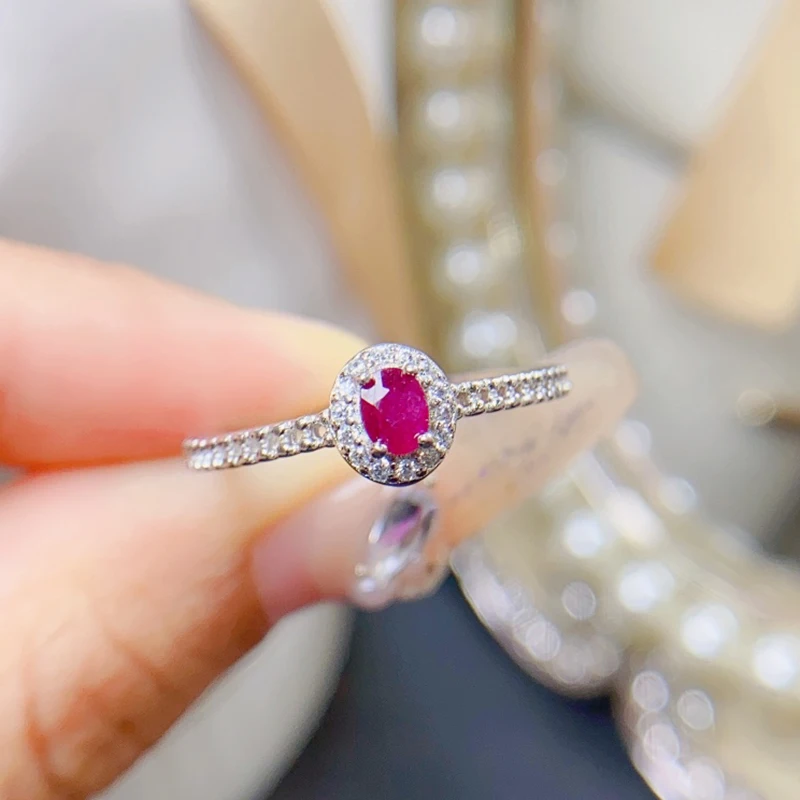 Natural Ruby Rings for women silver 925 jewelry luxury gem stones 18k gold plated free shiping items