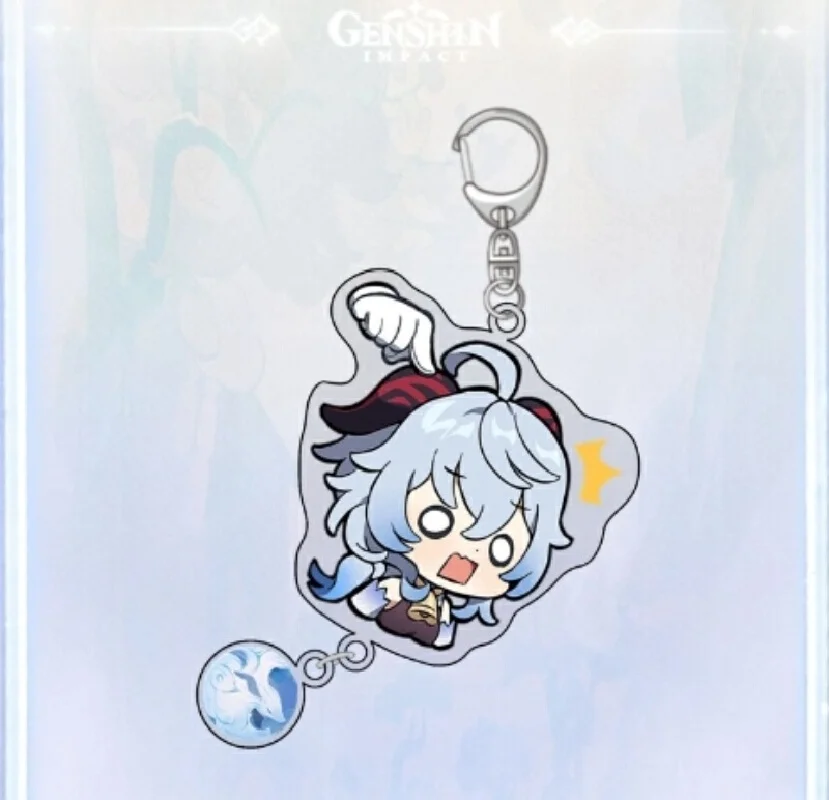 Genshin Impact Pendant Surrounding Acg Key Chain Lovely Q Version Millet Soldier Funina Mandrill Raiden Shogun God Wanye Gift