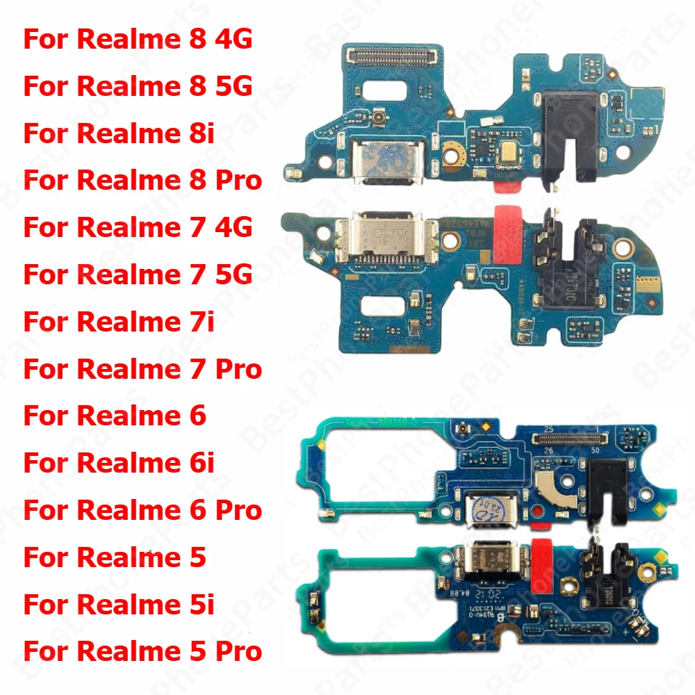 

Зарядная плата для Realme 8 4G 8i 7 5G 7i 6 6i 5 Pro 5i 3, USB-порт для зарядки, разъем для док-станции, разъем для мобильных телефонов