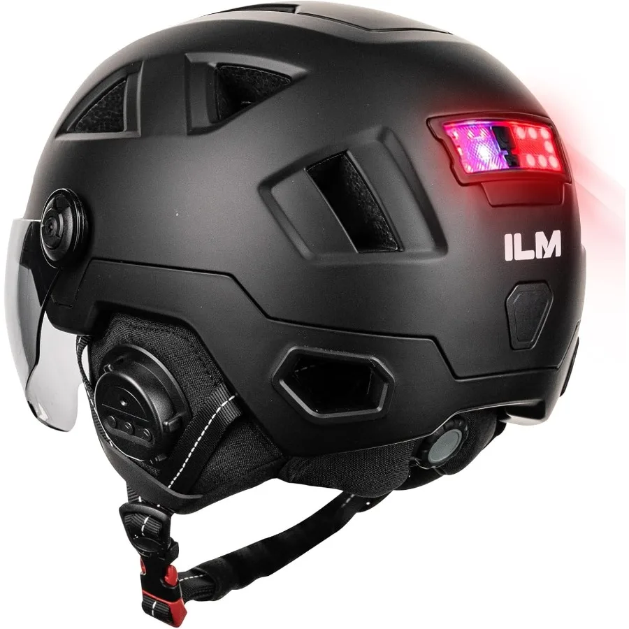 

ILM Smart Adult Bike Helmet with Automatic G-Sensor Turn Signal Brake Warning LED Light Control for Road Cycling Advanced Safet