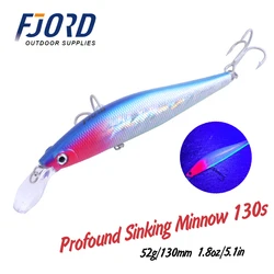 FJORD 52g Sea Fishing Minnow 130mm Sinking Lure Fake Hard Baits Troll Saltwater Swimbaits Jerkbait Artificial Bait Fishing Items