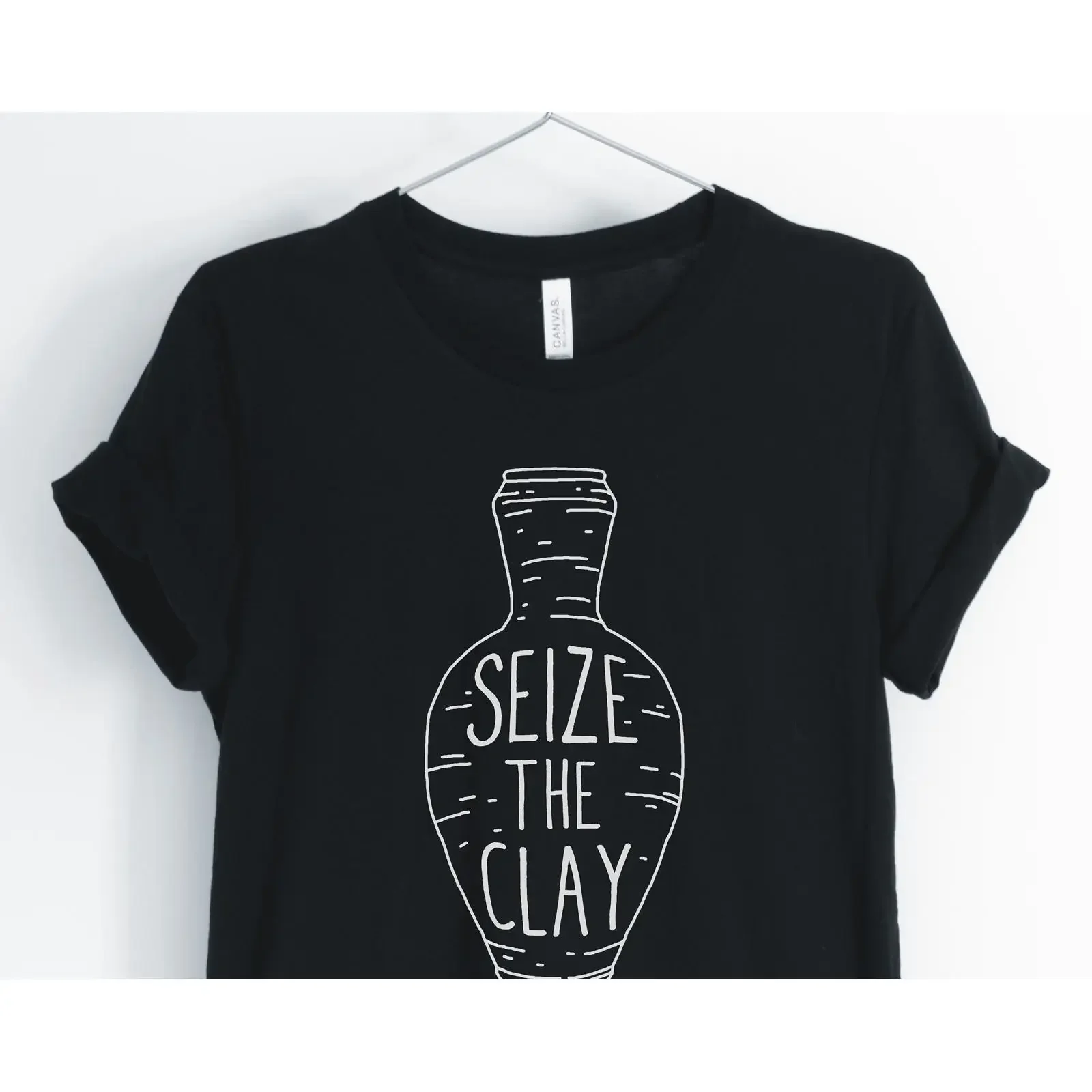 Seize The Clay Pottery T Shirt Lover Funny Cute Women's vintage Washed graphic Unisex Versatile streetwear