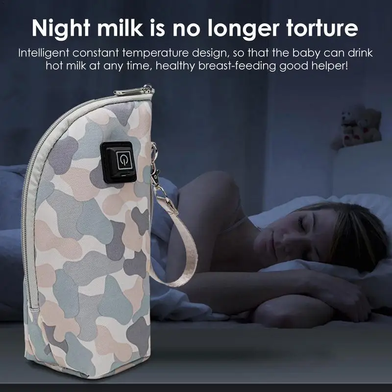 USB Baby Bottle Warmer Milk Heat Keeper Portable Car Travel Bottle Warmer Outside Travel Driving Portable Bottle Thermostat