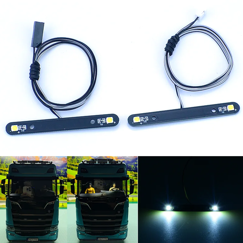 Светодиодный светильник для радиоуправляемого грузовика, имитация кабины, освещение для 1/14 Tamiya, самосвал, прицепа SCANIA 770S VOLVO BENZ MAN TGX, автомобильные аксессуары Светодиодный светильник для радиоуправляемого грузовика, имитация кабины, освещение для 1/14 Tamiya, самосвал, прицепа SCANIA 770S VOLVO BENZ MAN TGX, автомобильные аксессуары