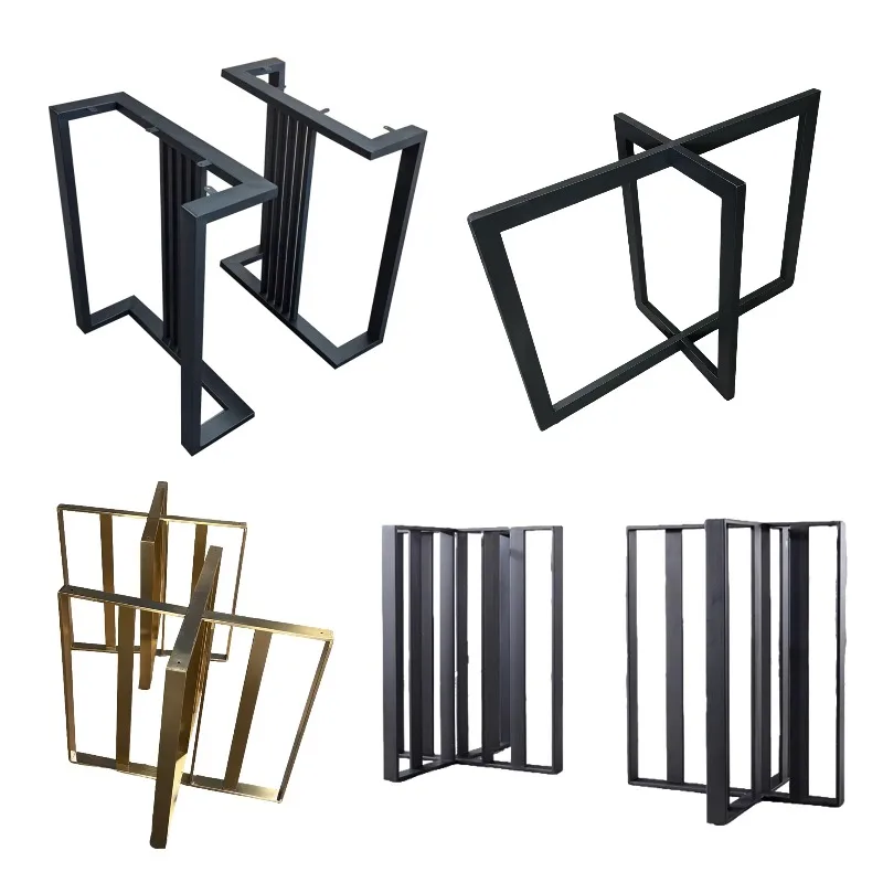 Custom Industrial Metal Dining Office Table Legs Heavy Duty Steel Frame Outdoor Hospital Use Furniture Base