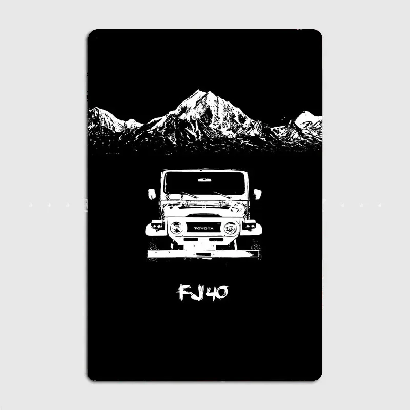 Classics Car FJ40 Series Best Land Cruiser 4wd Retro Poster Metal Sign Garage Club Indoor Room Wall Decor Custom Tin Home Decor