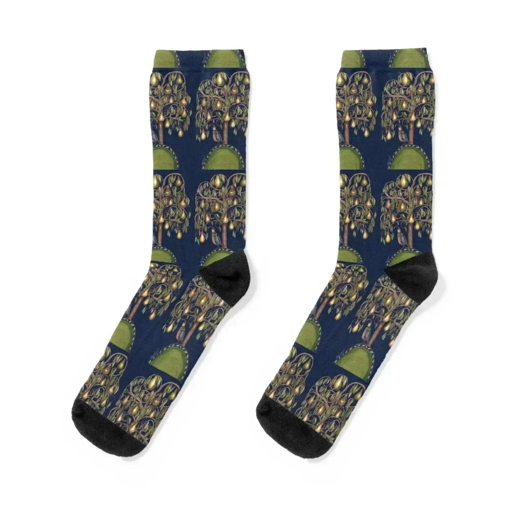 Isolating partridge under a pear tree Socks anti-slip Climbing summer Girl'S Socks Men's