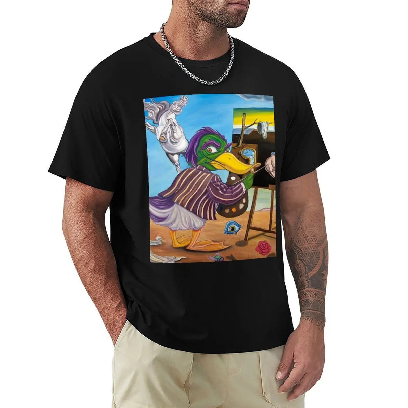 

Salvador Ducklí T-Shirt funny shirt cotton customs T-shirts oversize T-shirt men