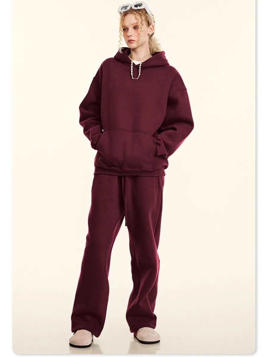 LIinar 2026 Fall  Hooded Pullover Jacket Sports Set for Women Fashionable Loose-Fitting Casual Sweatshirt Two-Piece Set