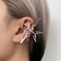 Personality Metal Y2K Machinery Bird Clip Earrings for Women Men Punk No Piercing Earrings Unisex Jewelry Accessories