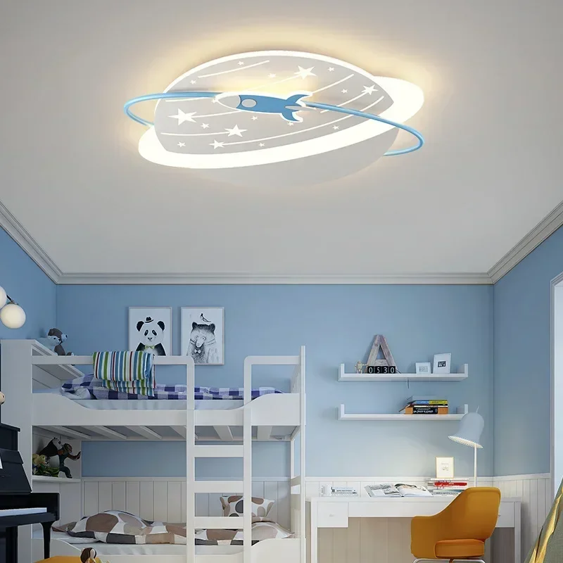 

SANDYHA Modern Rocket Star Ceiling Light Kids Room Bedroom Decor Home Lamp Fun Design 2023 New