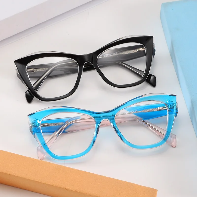 Occhiali da lettura da donna Lenti ottiche da vista Occhiali da donna Montatura per occhiali da vista antiappannamento per computer con blocco della luce blu