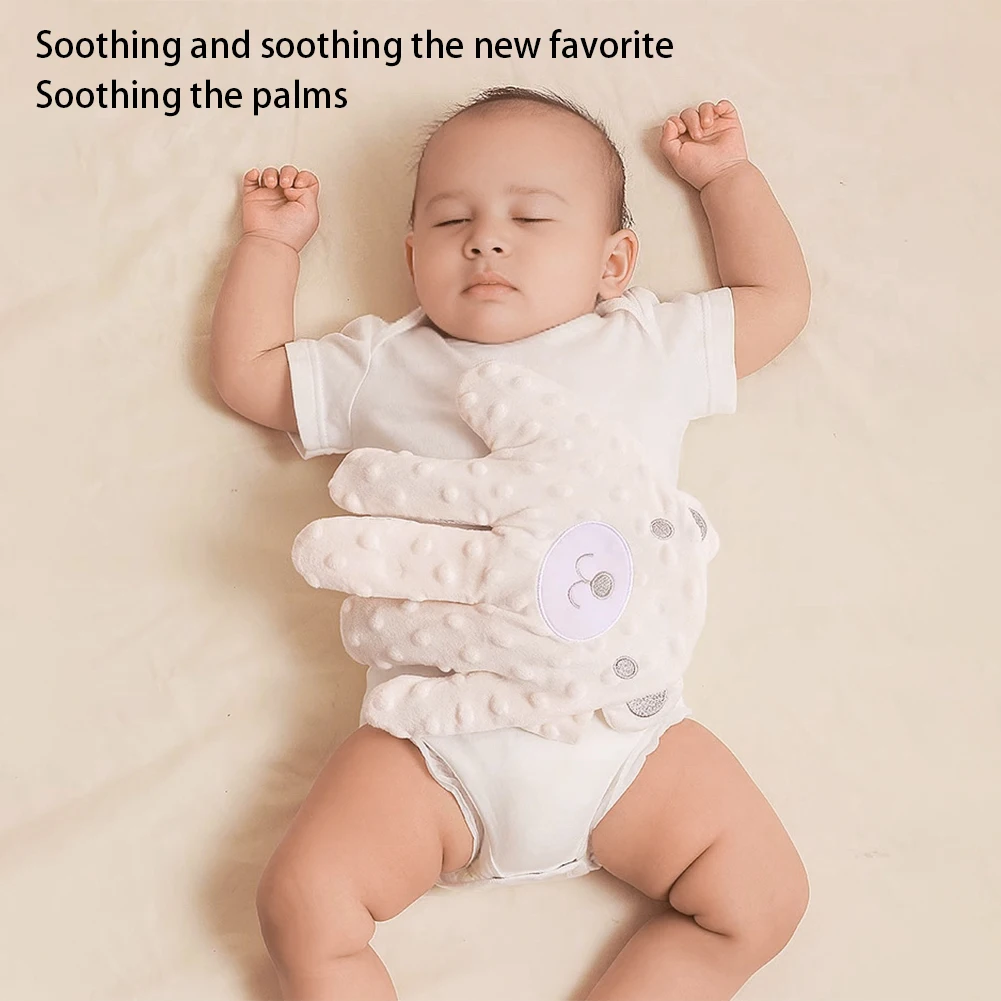 Electric Baby Hand Pillow Nursing Pillow Baby Soothing Palm For Baby Toddler Cute Cartoon Anti-Startle Hand Pacify Toy for Sleep