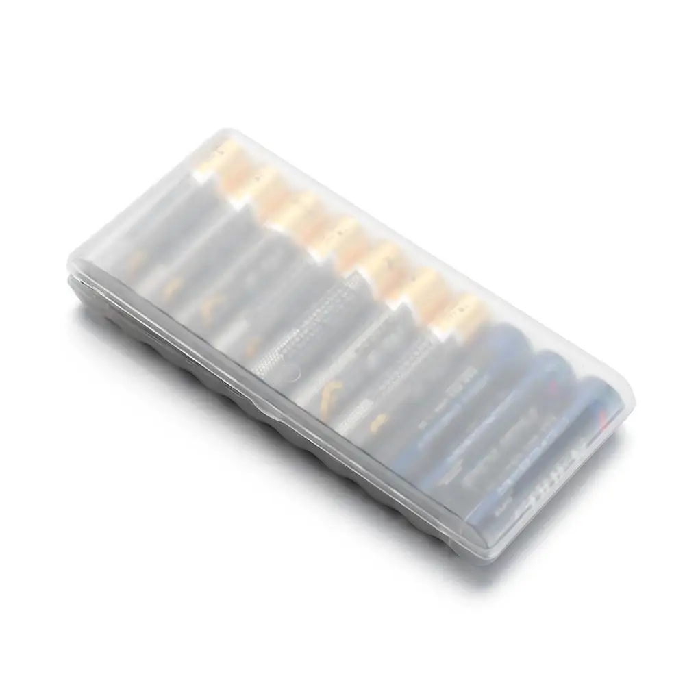 10 Slot Portable Plastic Battery Storage Box Hard Container Case for AAA/AA/18650 Battery Organizer Accessories