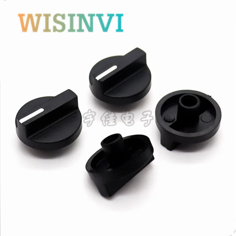 2PCS Plastic Flower Shaft Knob Diameter 25mm Height 16mm Potentiometer Encoder Knob Gear Shaped Inner Hole 6mm