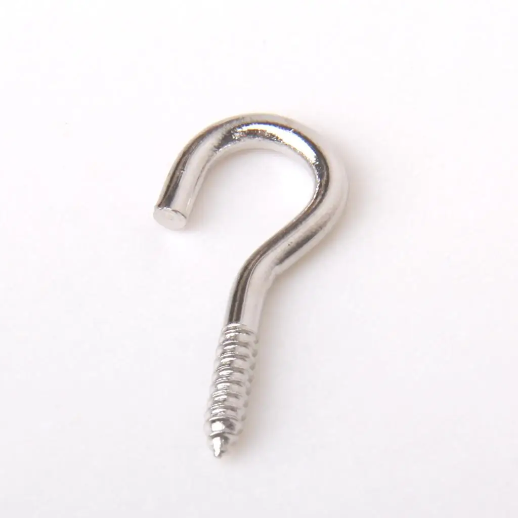 50Pcs Screw Eye Hooks Eyelets DIY Curtains Hanging Screws 8mm Eye