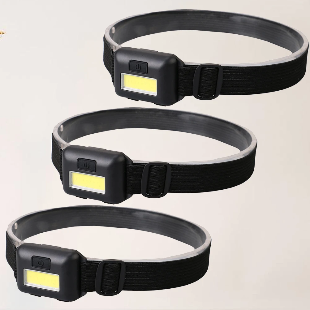 

3pcs Led Headlamp Durable Lightweight Hands-Free Camping Running Hiking Outdoor Headlight For Night Jogging Fishing Gift Black