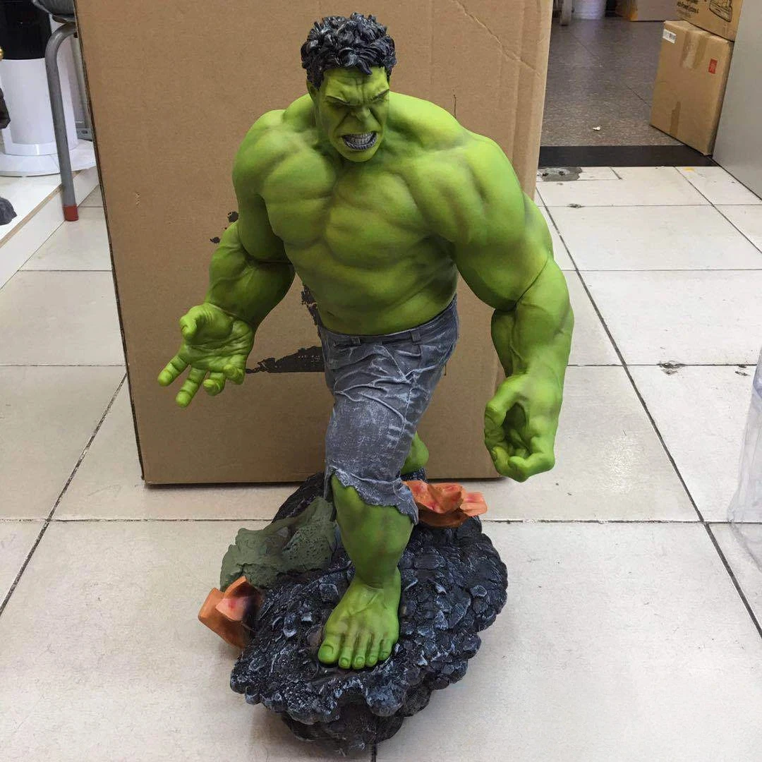 

New In Stock Marvel Avengers 60cm Hulk Oversized Scene Statue Action Figure Model Desktop Decoration Surprise Gift For Fans