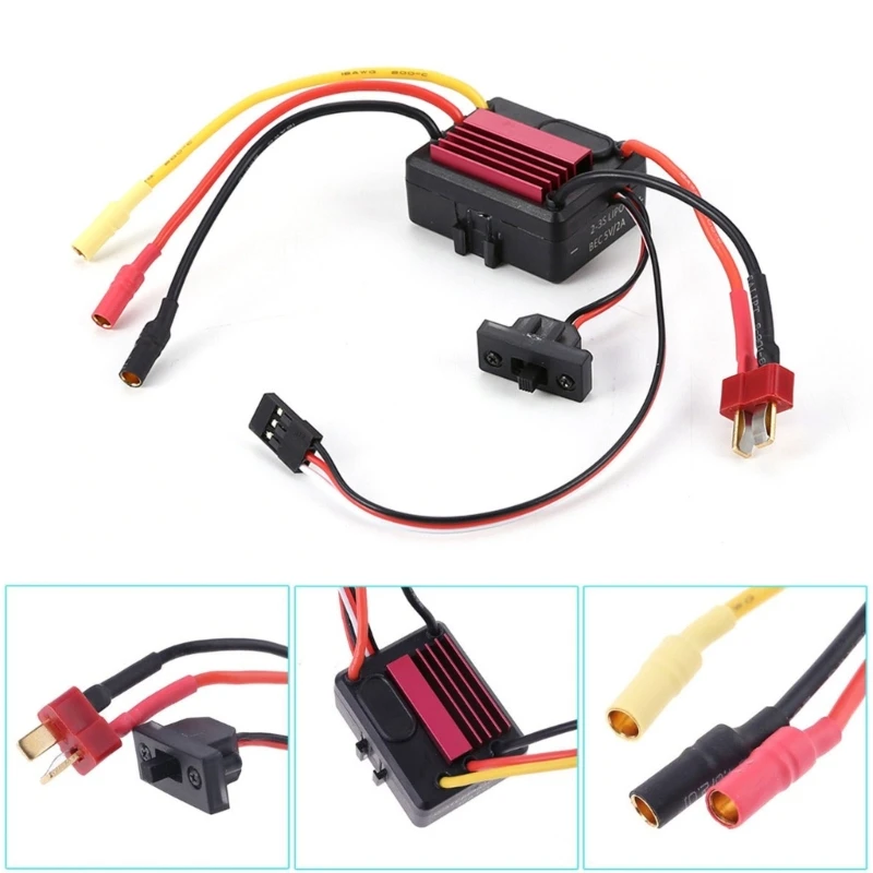 Waterproof 35A Brushless Motor ESC Electrical Speed Controller Replacement for 1/16 1/14 RC Car Boats Truck Crawler