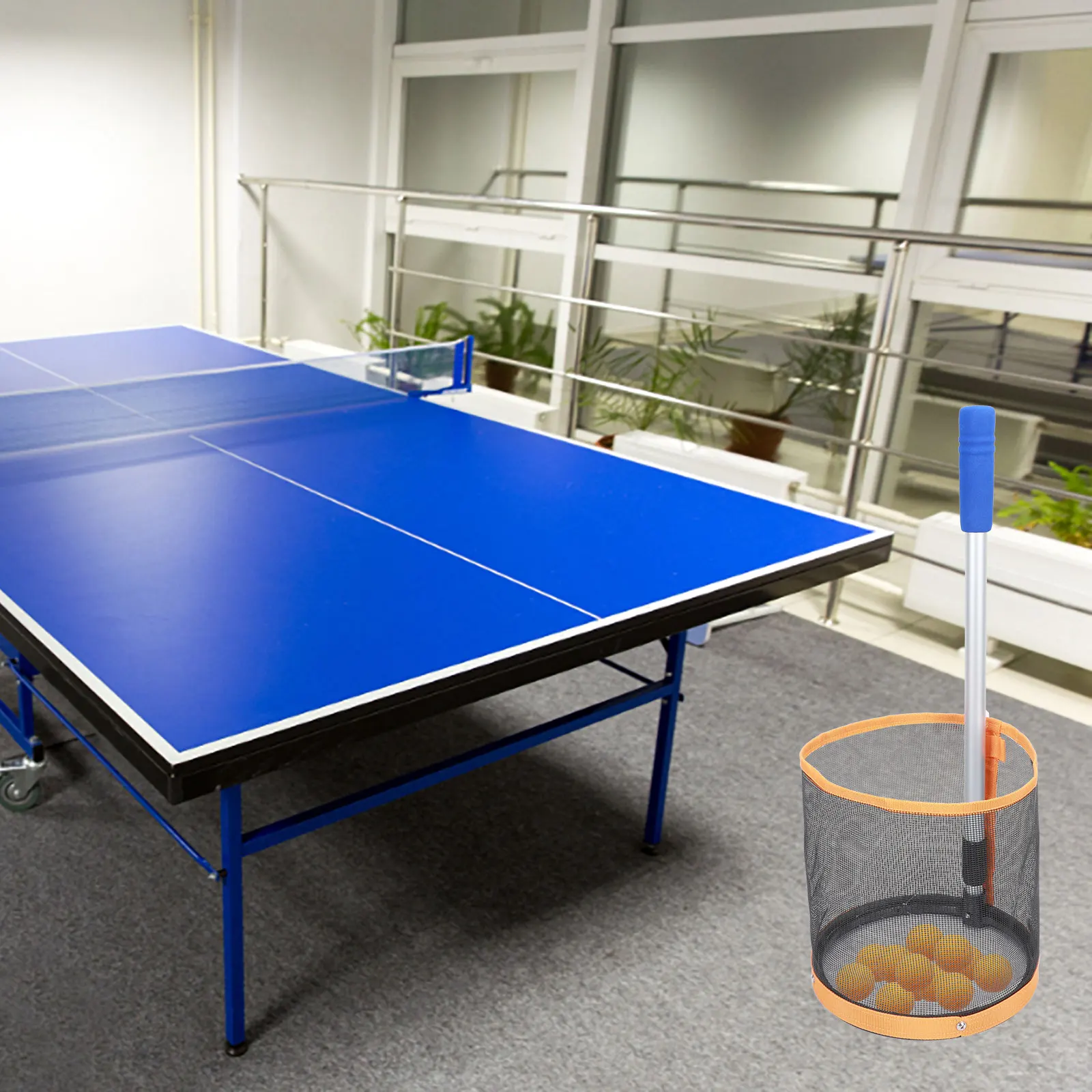 

Table Tennis Picker Catcher Picking Table Tennis Ball Picker Net Balls Collector Balls Collector Storage Serve Training Orange