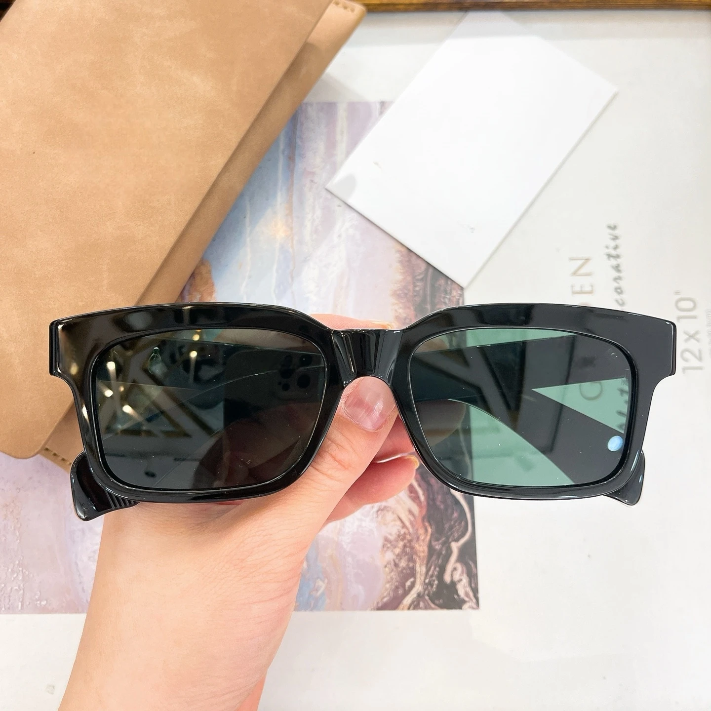 JMM уличные мужские солнцезащитные очки унисекс, деловые прямоугольные толстые ацетатные очки MOLINO 55 мм, популярные солнцезащитные очки для женщин, мужчин и женщин