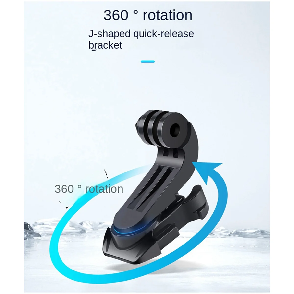 360 Rotate J-Hook Buckle Quick Release Adapter Base Mount for GoPro 12 11 10 Action Camera