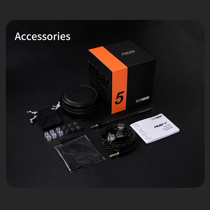 Softears RSV MKII インイヤーイヤホン 5BA バランスドアーマチュアドライバー IEM 2ピン 0.78mm 着脱式ヘッドセット RSV2