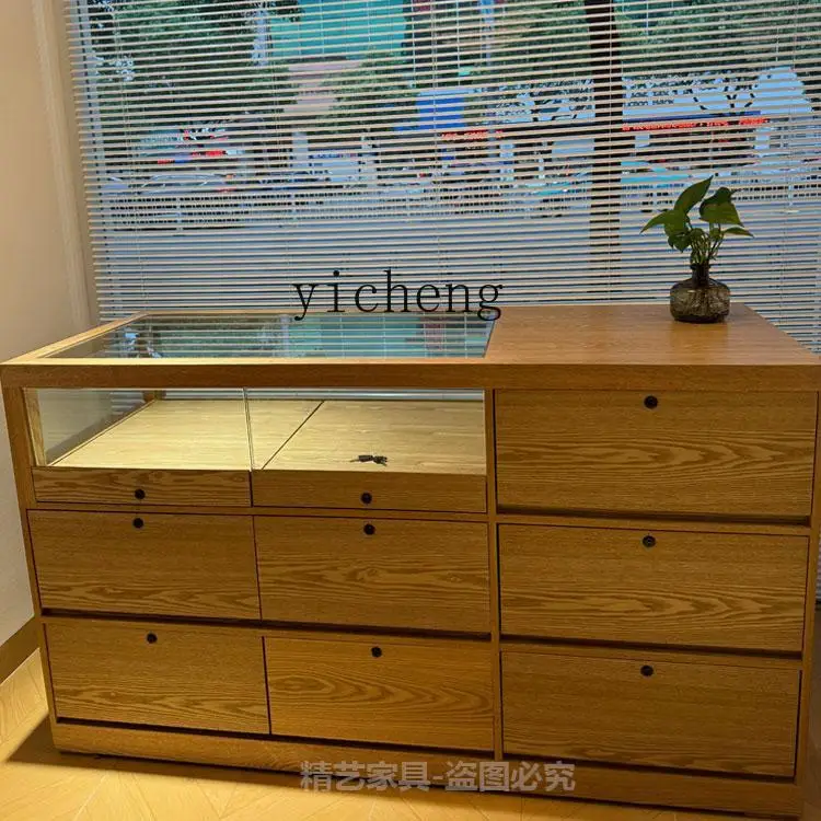 ZZ Middle Island خزانة عرض الجدول خزانة الطلاء الزخرفية زخرفة عرض الجدول #3