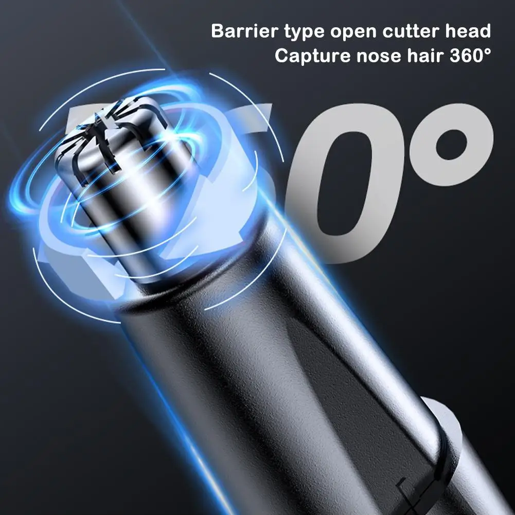 Waterproof Electric Nose Hair Clippers For Trim Nose Ear Hair Eyebrows Sideburns Fully Automatic Washable Rechargeable Shaving