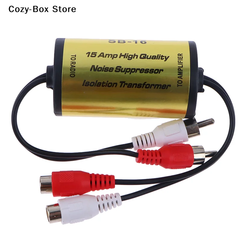 [ZY]Audio Noise Filter Suppressor Ground Loop Lsolator For Car And Home Stereo 2× Male, 2× Female[ZY]