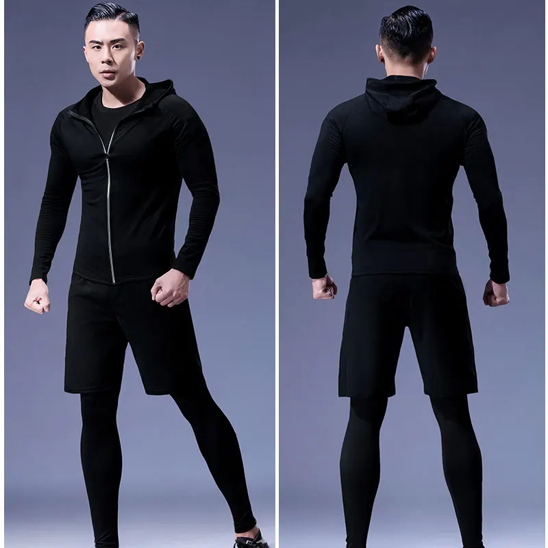 Sports Top Men'S Autumn And Winter Jacket Long-Sleeved Warm Hoodie Jacket Basketball Training Running Fitness Clothes