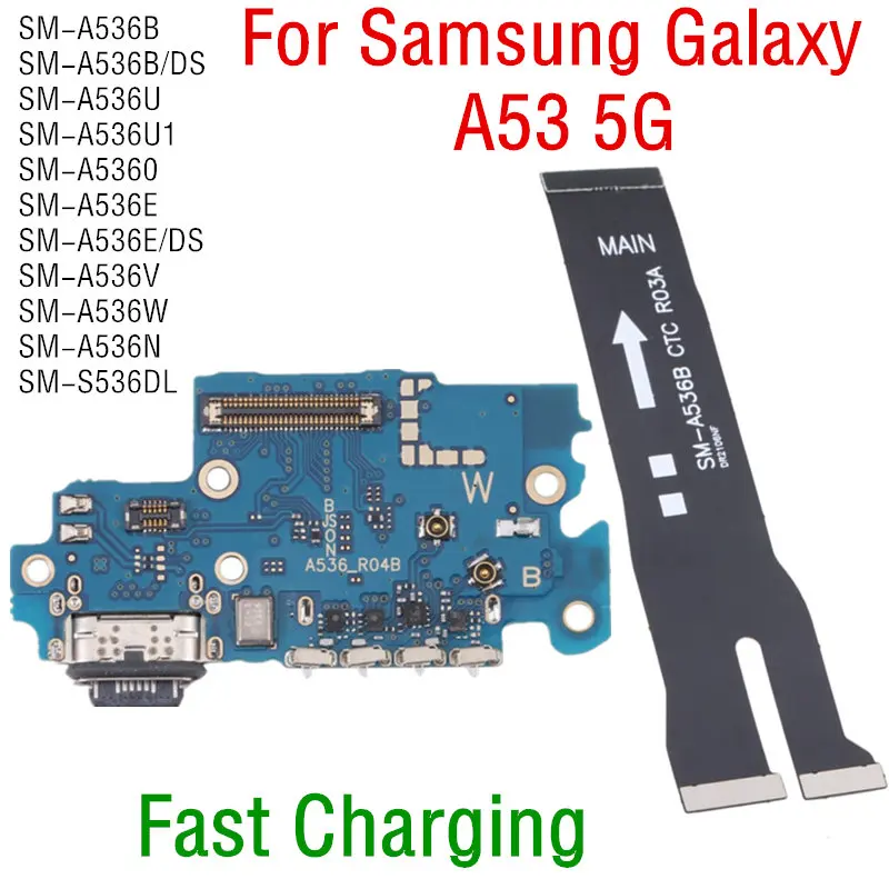USB Type-C Port Charger Board Dock Connector Charging Flex Cable For Samsung Galaxy A53 5G SM-A536B A536E A536U A536