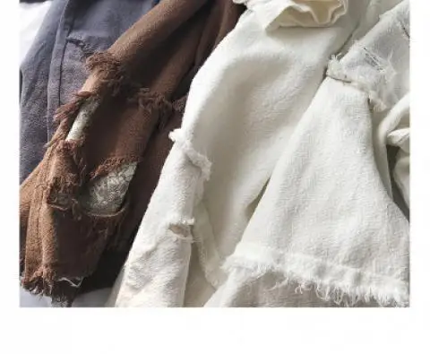 تي شيرت ممزق مخصص بأكمام قصيرة 55 نقطة للرجال بلوزة هاراجوكو فضفاضة عصرية متوسطة الأكمام #4