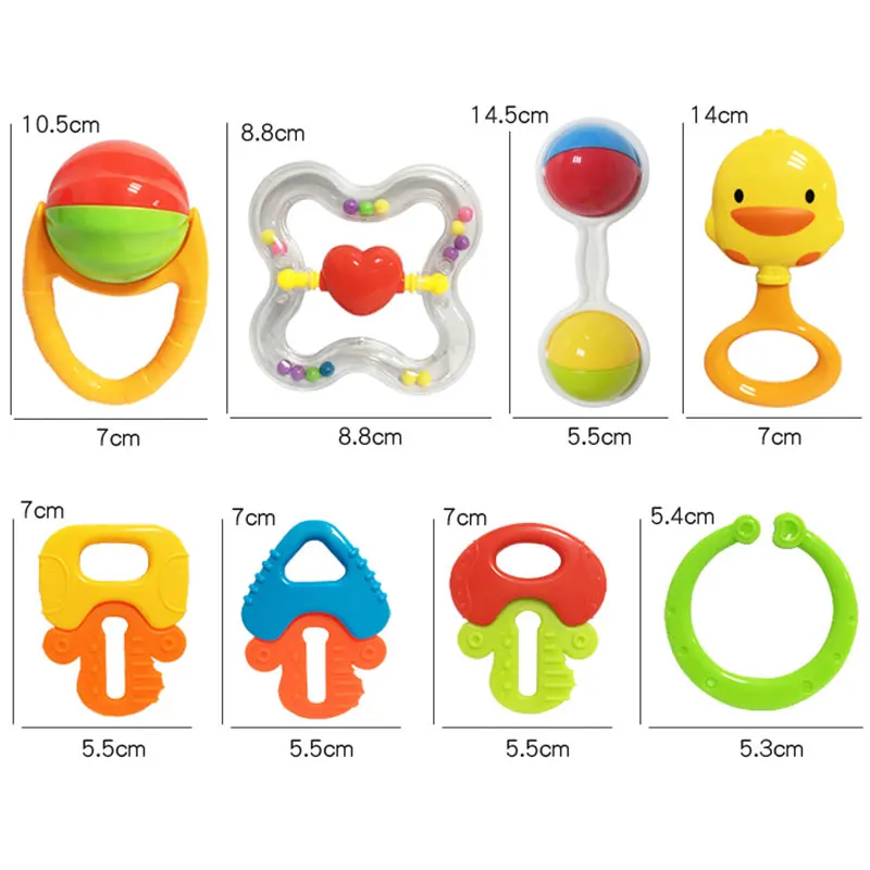 Early Educational Babies Grab Shaker Hand Development Teether Toy For Newborn Baby Rattle Toy Infant Shaker Teether Rattles Toys