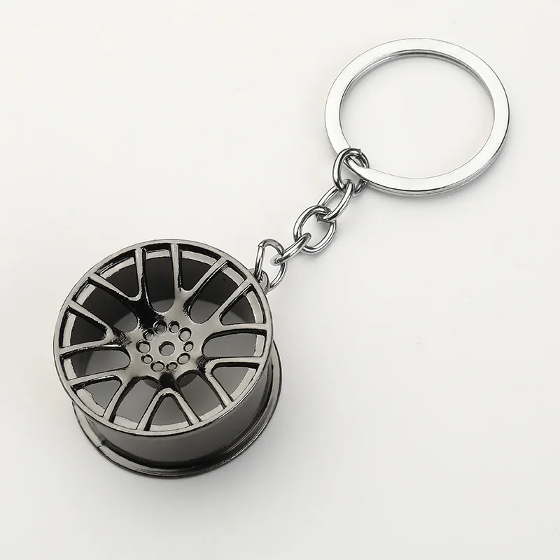 Zinc Alloy Car Auto Part Key Chain Metal Rim Wheel Hub Keychain