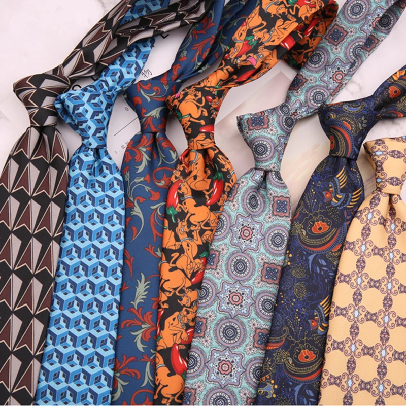 Ties For Men Neckties Men's Neckties 9cm wide Tie Women Ties Fashion Printing Zometg Tie Ties