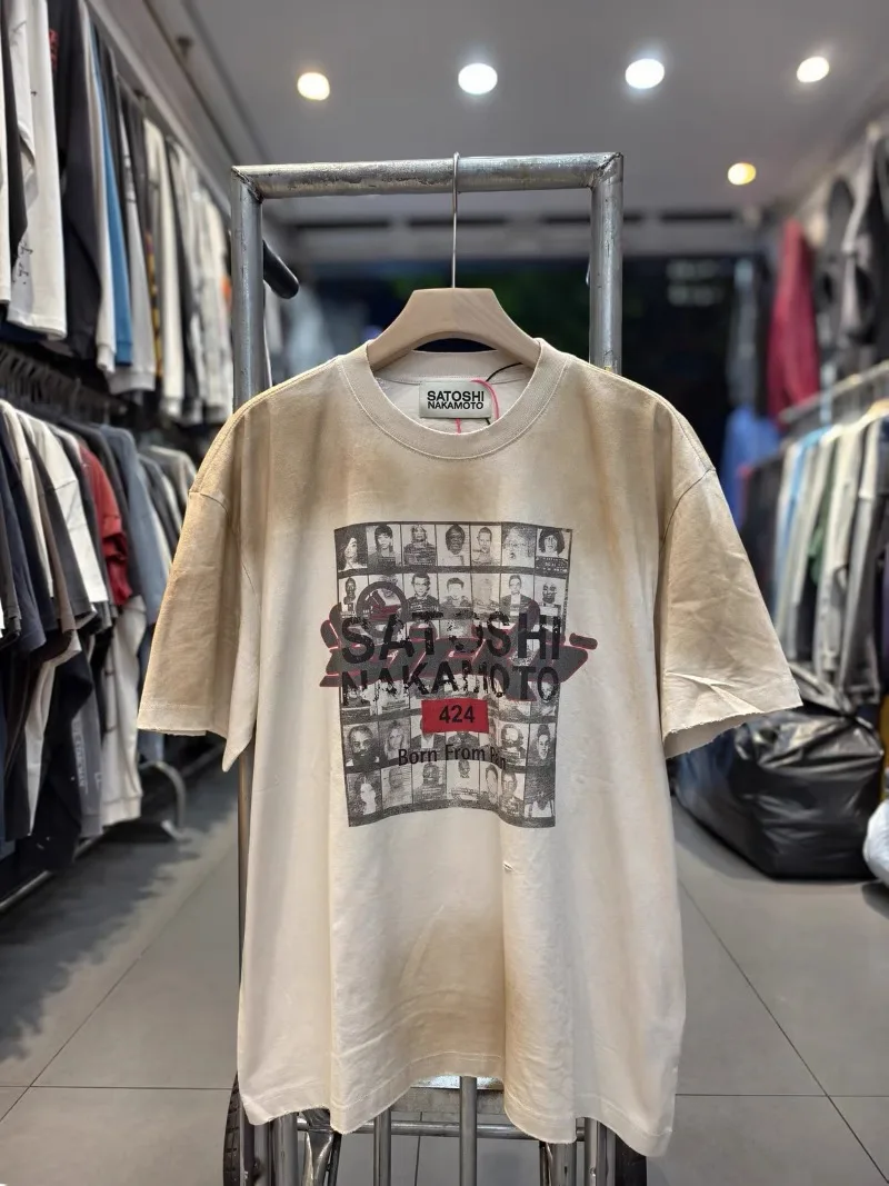 Satoshi Nakamoto 424 Sicko Friends and Family T-shirts Men Women 1:1 Best Quality Pure Cotton White Shirts