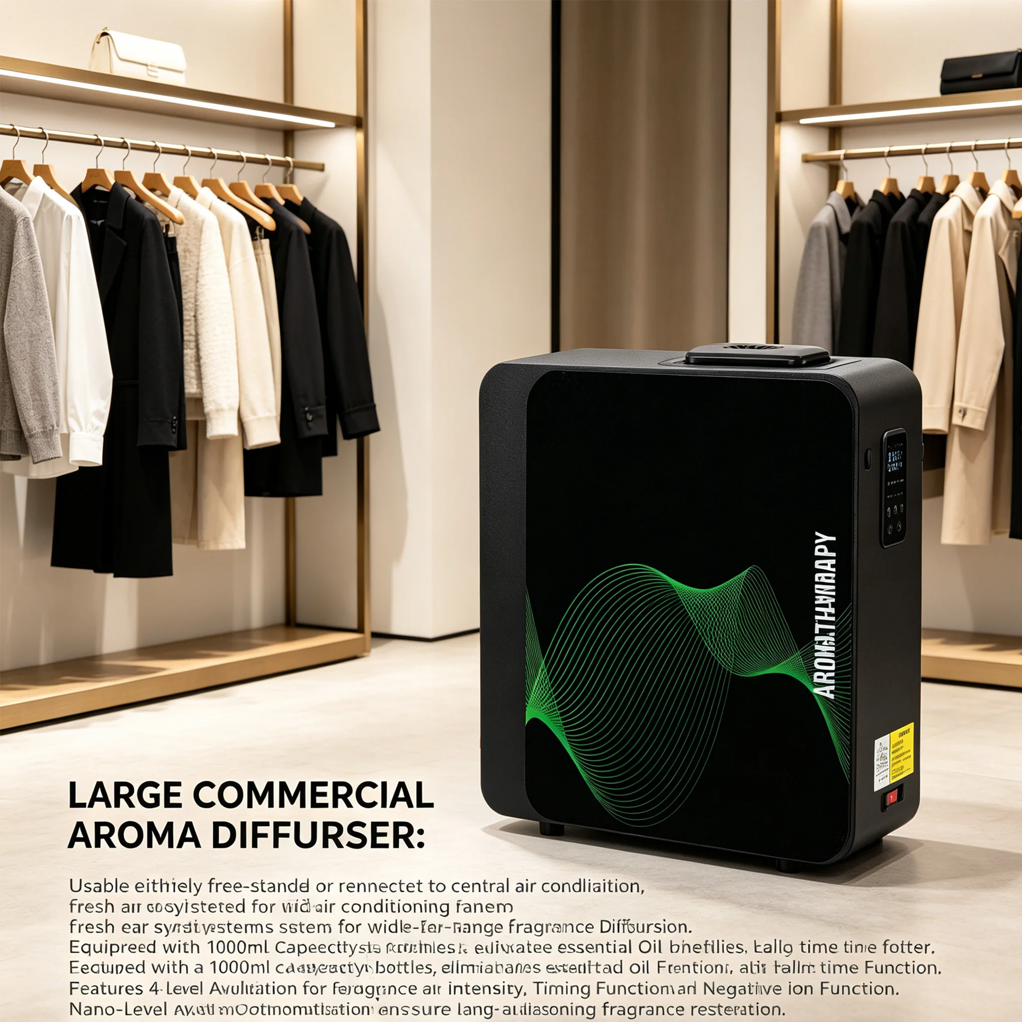 Floor Standing Smart Aroma Diffuser, 400ml Essential Oil Scent Machine, Timer Function, Hotel Lobby Home Commercial Use