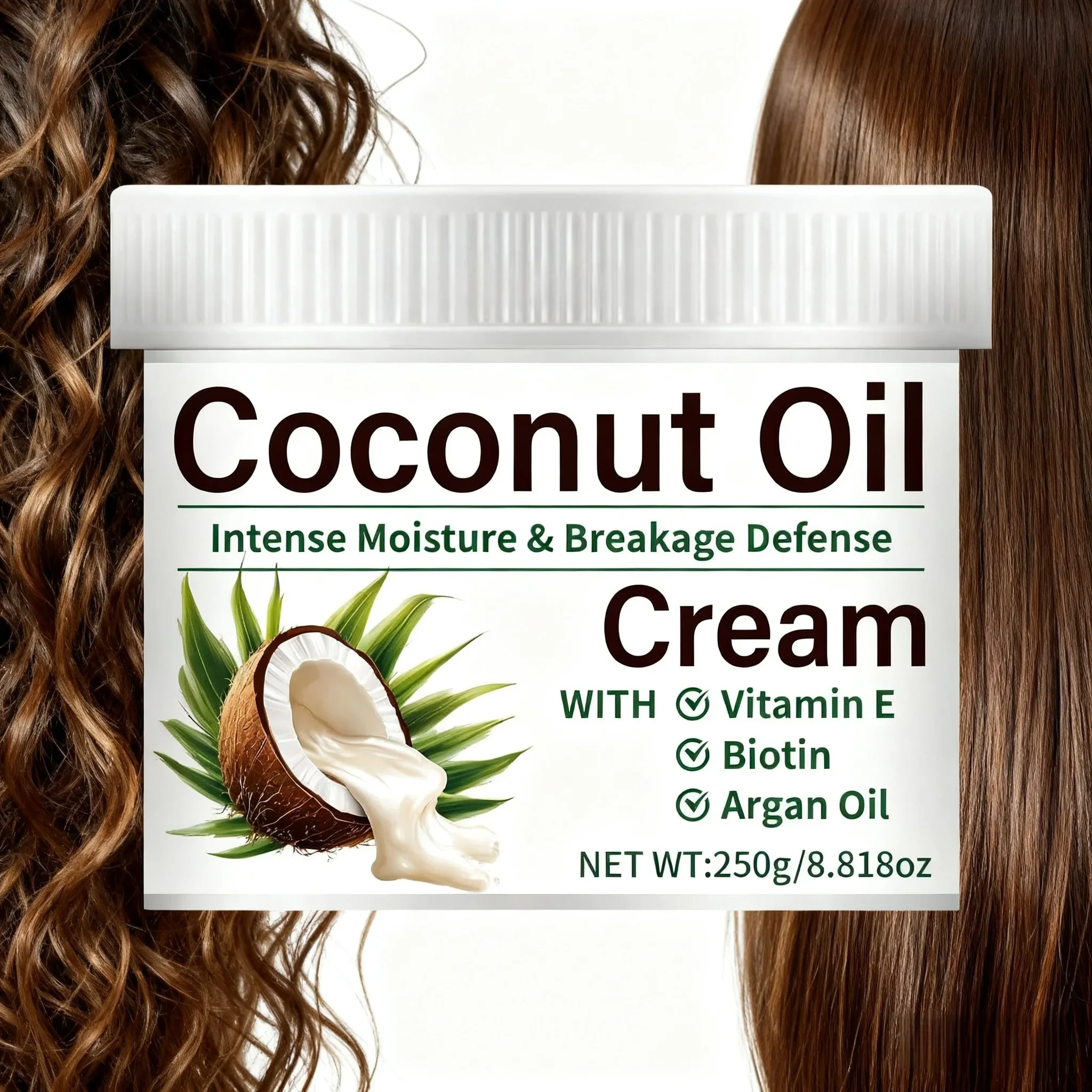 Coconut Oil Hair & Scalp Conditioner - Moisturizes & Softens Hair, Reduces Tangles & Hair Loss, Improves Shine & Smoothness