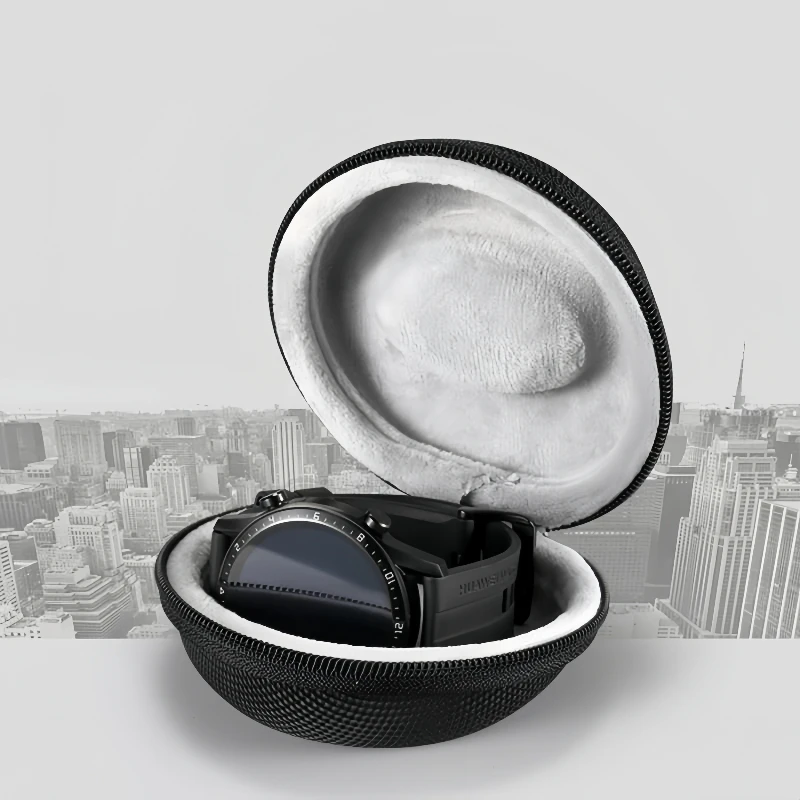 Reise-Organizer mit Reißverschluss, wasserdicht, für einzelne Uhren, Schmuck-Aufbewahrungsbox, gepolstert, tragbarer Tragebehälter für Smartwatch