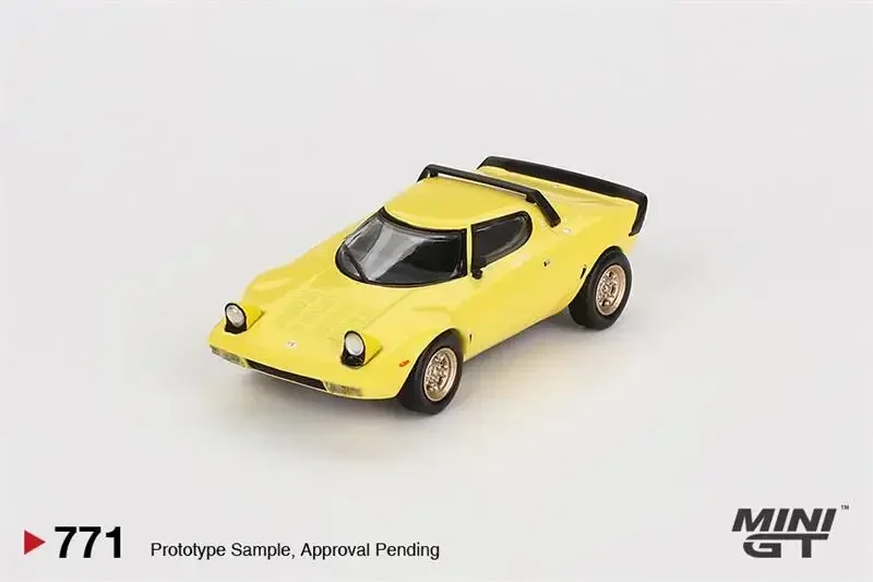 MINI GT 1:64 Lancia Stratos HF Stradale Giallo Fly LHD Diecast Model Car