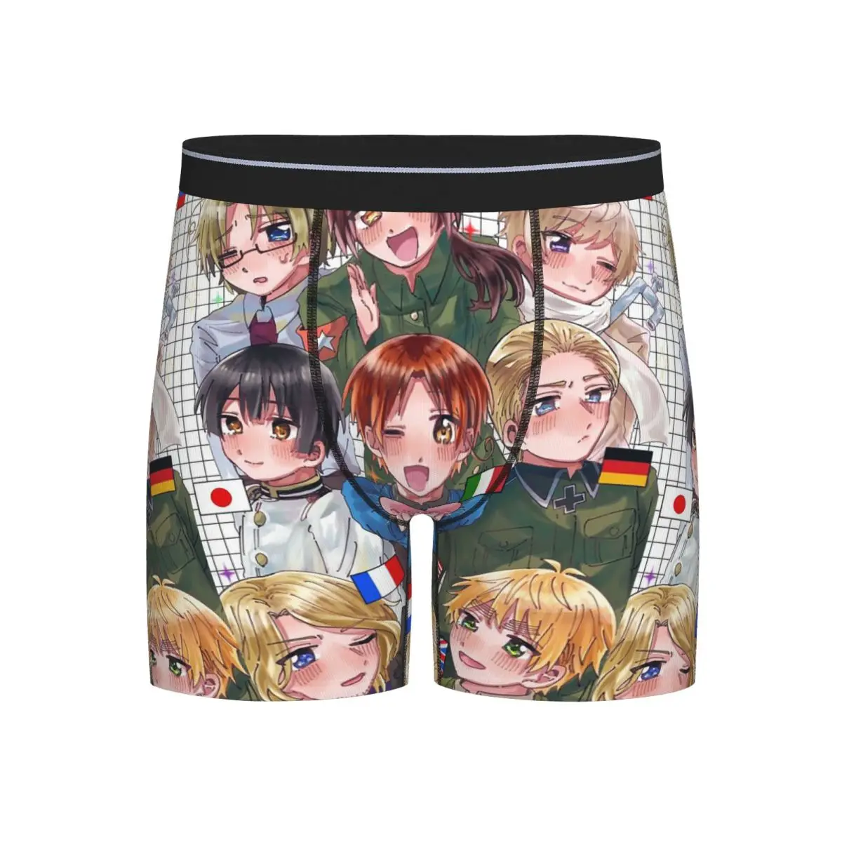 

Long Boxer Underpants Shorts Hetalia Group World Stars Panties Men's Breathable Underwear for Homme Man Boyfriend Gifts
