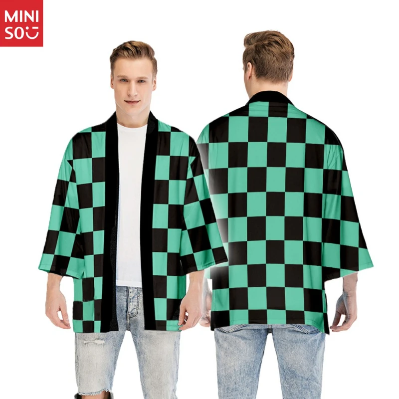 

Miniso New Demon Slayer Haori Costume, Full Set with 3D Print Cloak for Cosplay