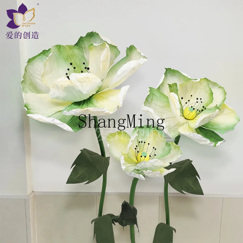 LXY giant handmade paper art wedding decoration store opening ceremony decoration stage background display