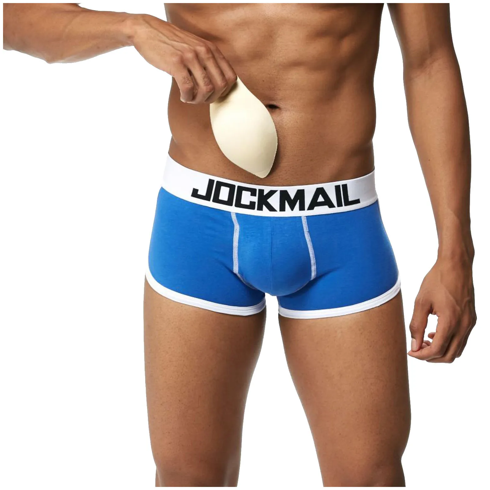 

Трусы-боксеры JOCKMAIL мужские, нижнее белье, шорты, сексуальные дышащие сетчатые трусы для геев