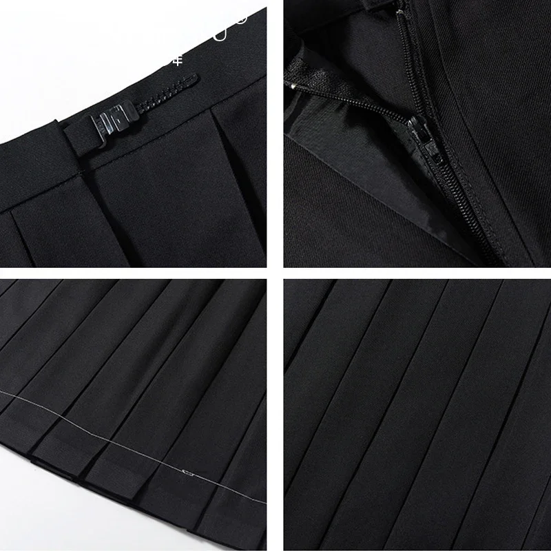 Uniforme scolastica coreana giapponese stile base Uniformi per studenti delle scuole superiori universitarie Costumi cosplay di marinaio Gonna a pieghe superiore nera