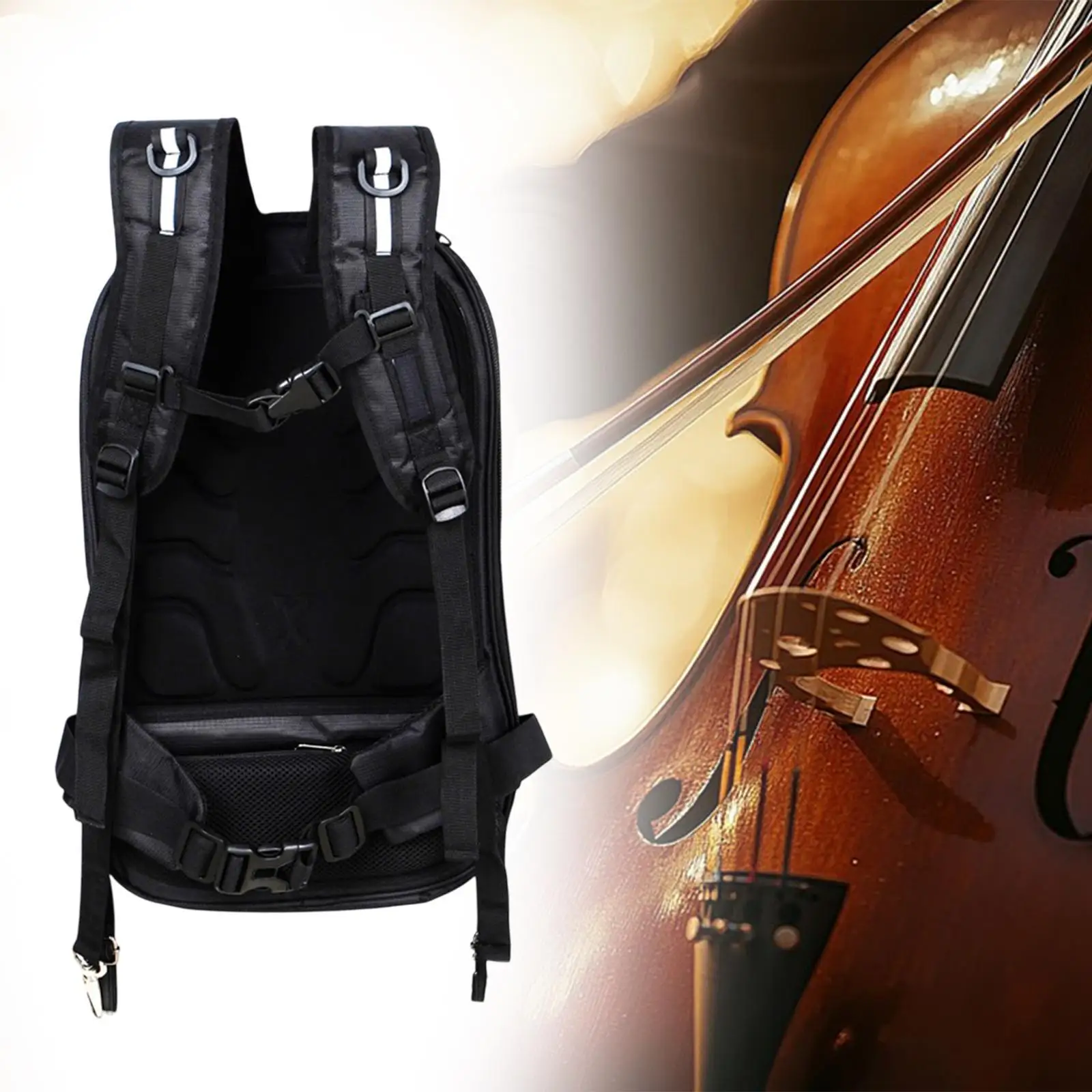 

Cello Case Expansion Bag Sheet Music Bag for Classical Cello Case Musicians