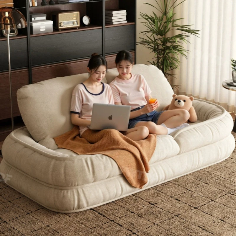 Floor Lazy Sofa Bed Bedroom Living Room Balcony Chaise Lounge Adjustable Single Folding Sofa Cat Scratch Velvet Fabric Furniture