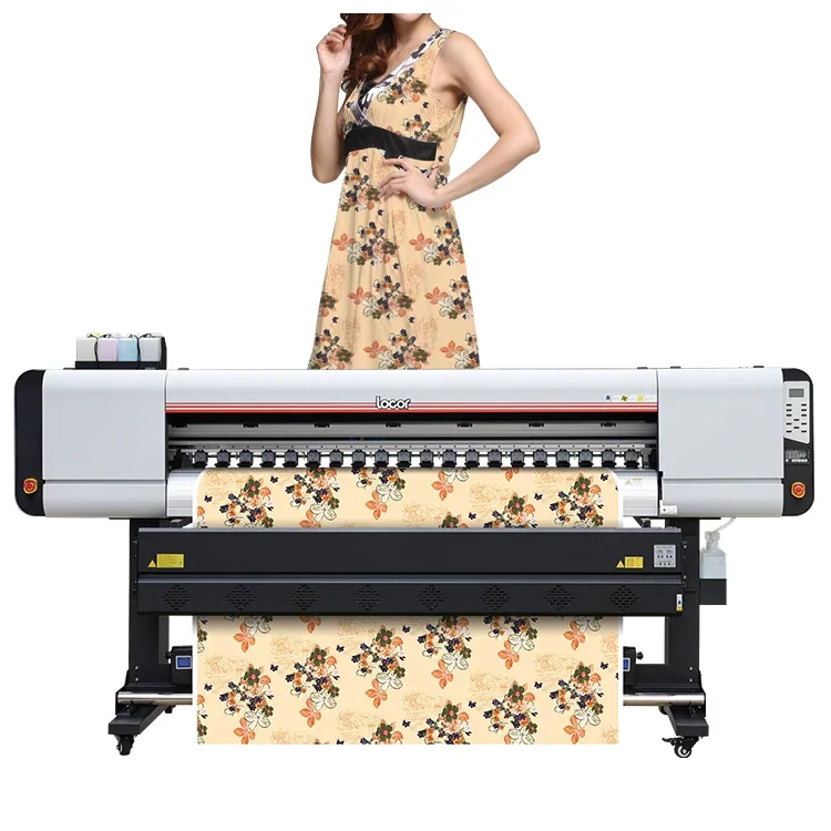 LOCOR factory high speed 1.8M 6ft 4720/3200 printhead digital sublimation textile fabric inkjet printer plotter